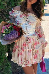 BXOXO - Printed Corset A-line Dress